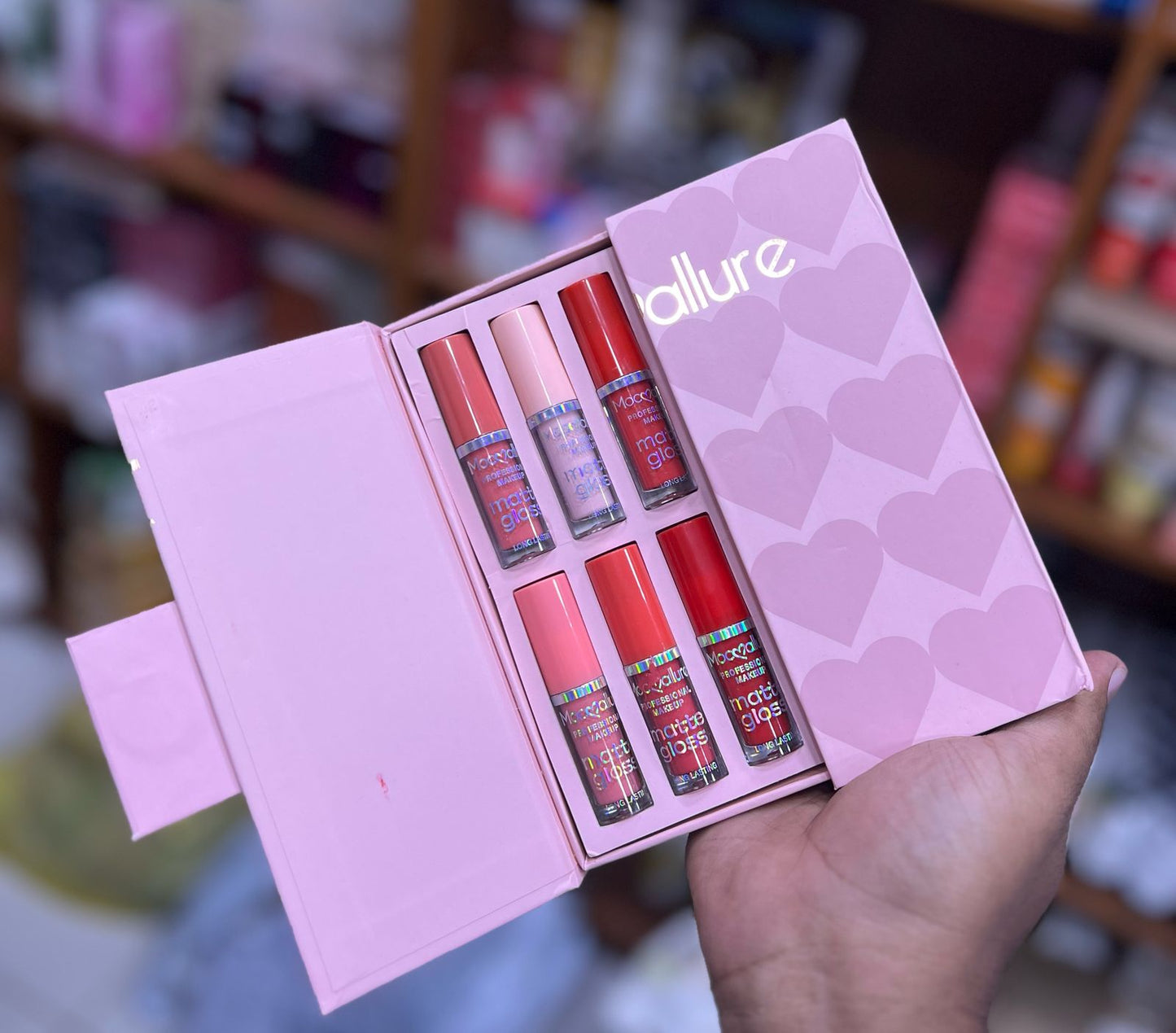 Mocallure 12-Piece High Pigment Lip Gloss Set | Rich & Vibrant Shades – Pink, Red, Peach, Nude & Maroon | Smooth Liquid Texture, Long-Lasting Shine for Any Occasion