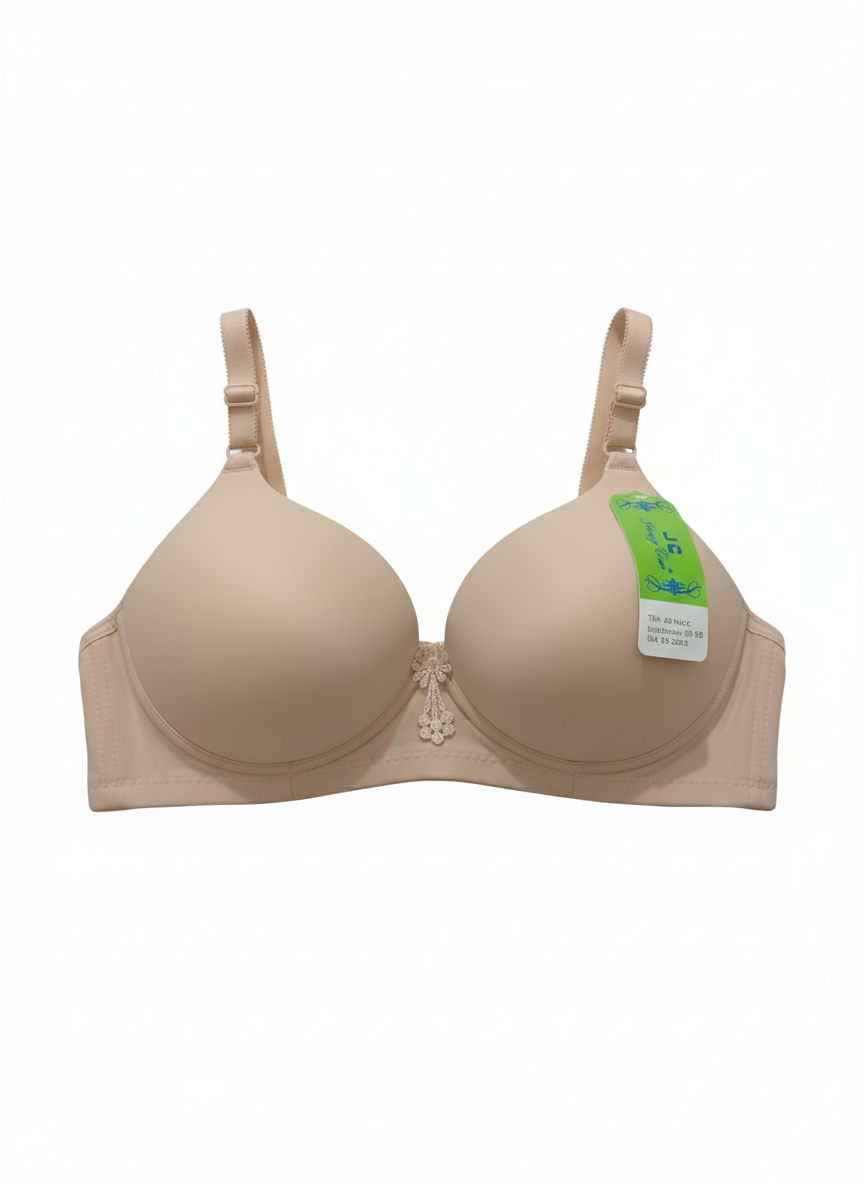 Jersey Sequins Padded Bra – Stylish, Comfortable & Lightweight Everyday Wear | Sizes 36 38 40, Cups A B C (Random Color)