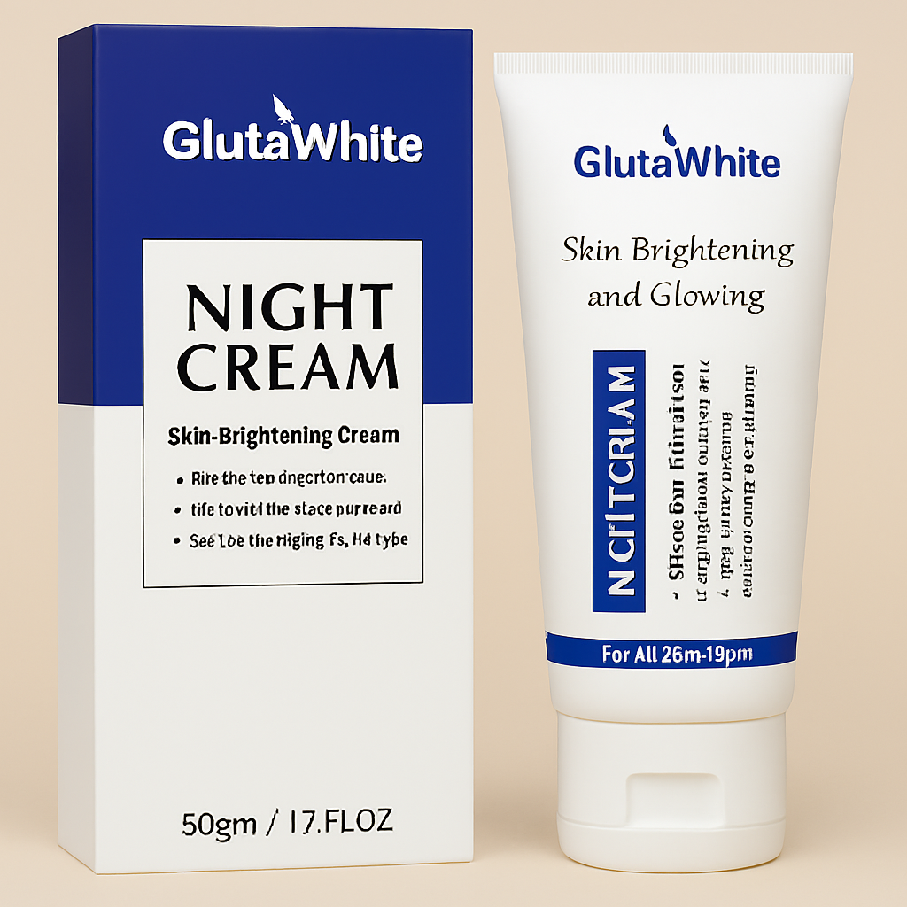 Gluta White Night Cream – Advanced Skin Brightening, Nourishing & Anti-Aging Formula (50ml)Gluta White Night Cream – Advanced Skin Brightening, Nourishing & Anti-Aging Formula (50ml)