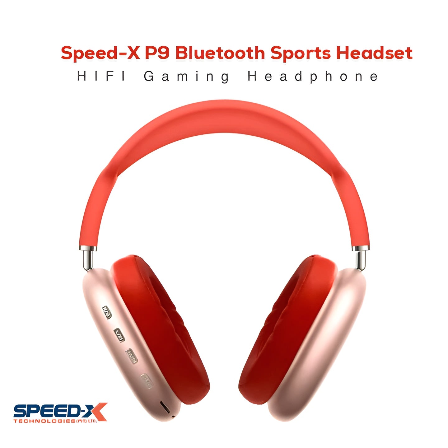 Speed-X Technologies P9 Bluetooth Headset | Bluetooth Hifi Gaming Headset - Black