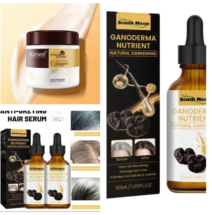 Karseell Hair Mask +Darkening Serum For Your Hair Care Collagen Treatment Cream – Argan Oil