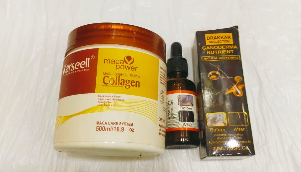Karseell Hair Mask +Darkening Serum For Your Hair Care Collagen Treatment Cream – Argan Oil