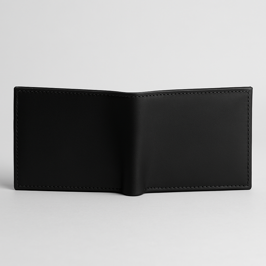 Original Cow Leather Handmade Men’s Wallet – Premium Slim Bifold Design, Available in Black, Brown & Mustard