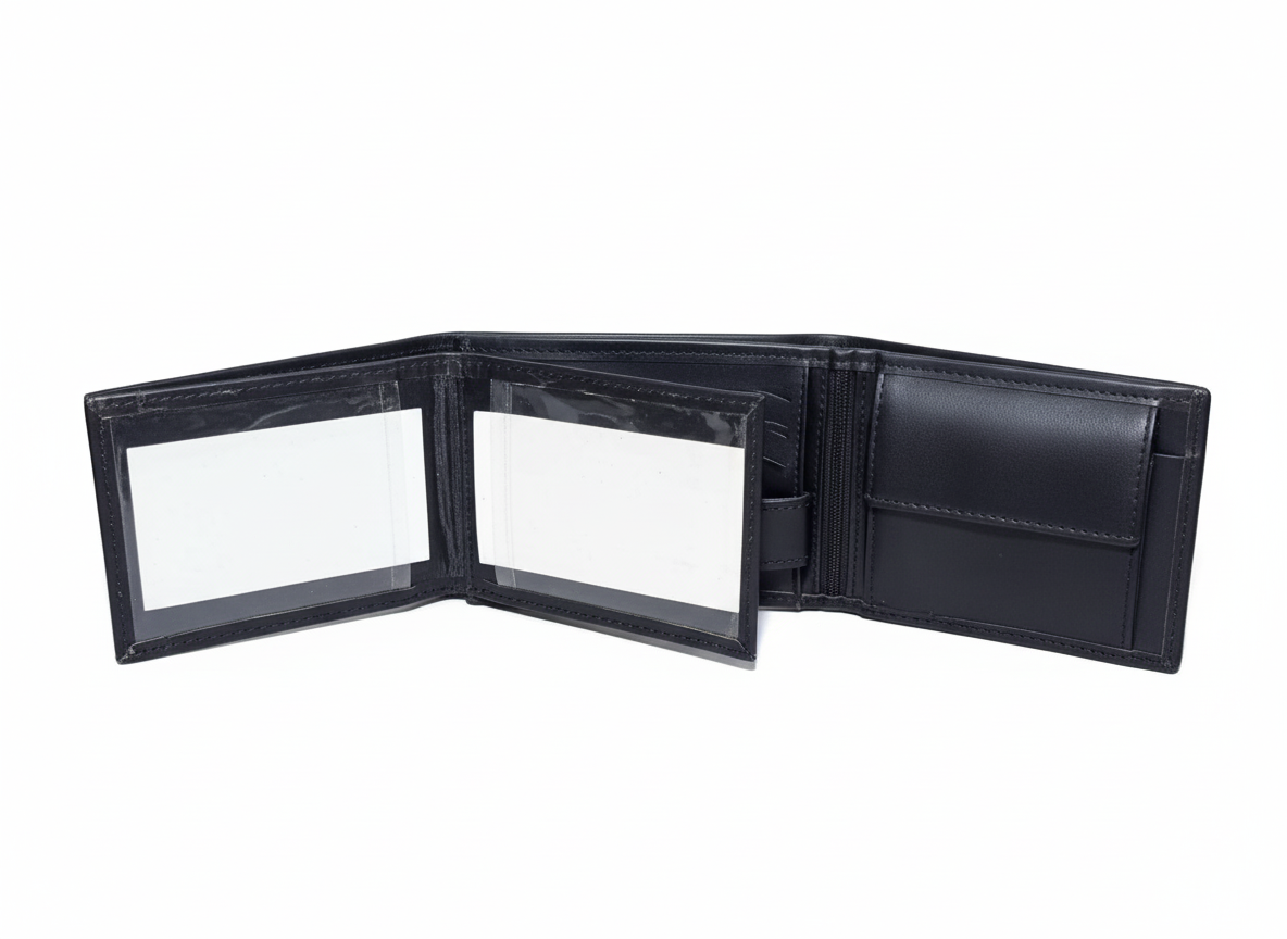 Original Cow Leather Handmade Men’s Wallet – Premium Slim Bifold Design, Available in Black, Brown & Mustard