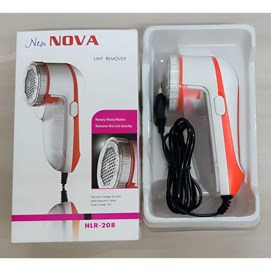 New NOVA NLR-208 Electric Fabric Lint Remover – Rechargeable, High-Speed Rotary Blades