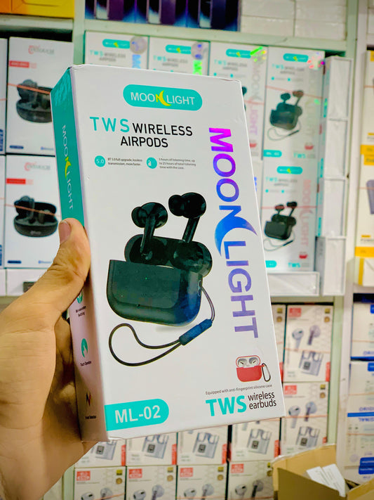 Moonlight New Model Bluetooth AirPods Pro 2 With Magnetic Design Wireless Charging Case Buzzer Volume Control Big Battery And Bluetooth Pouch (White)