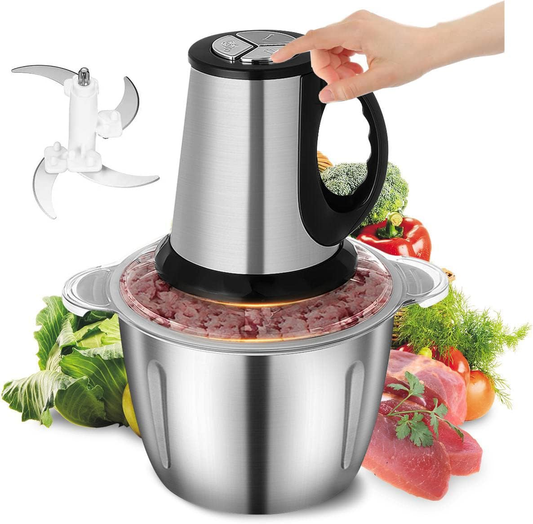 Falari 3L Electric Meat Grinder, Stainless Steel Electric Chopper for Household Use, Automatic Food Processor With 3 Speed for Meat, Vegetables, Fruit and Nuts, Detachable and Washable Rs 3,810