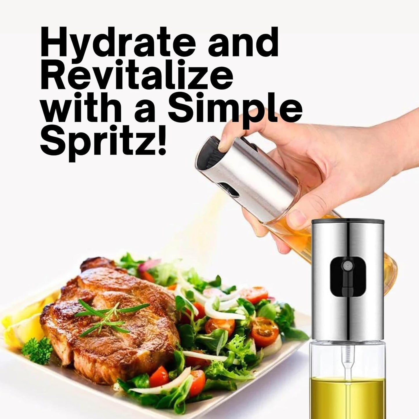 Cooking Oil Sprayer – Glass Oil Spray Bottle for Kitchen, BBQ, Baking, Grilling, Vinegar & Sauce