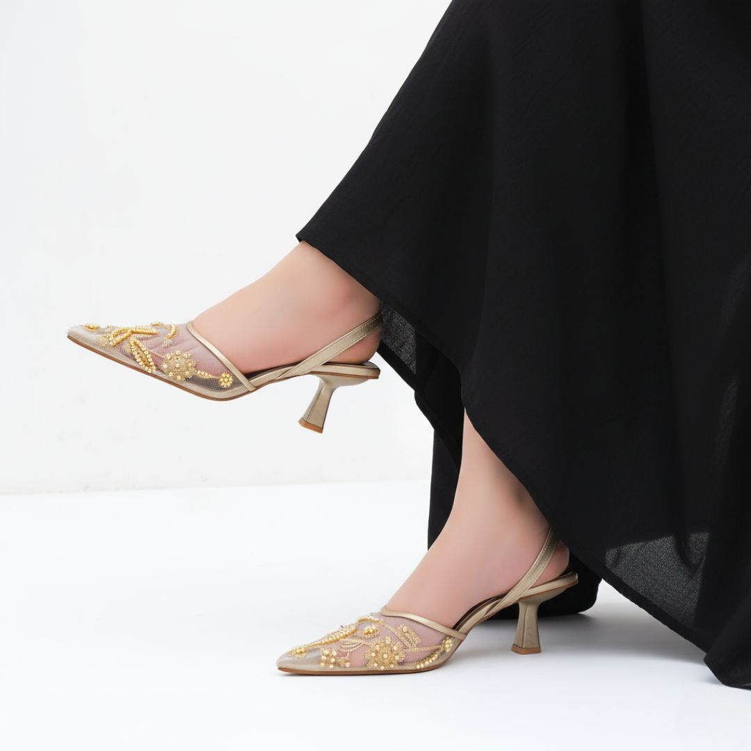 Elegant Fawn Hand-Embroidered Kitten Heels for Women (10)